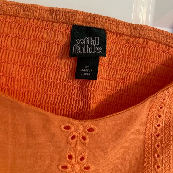 Target Wild Fable Orange Lace Top - Picture 8 of 8